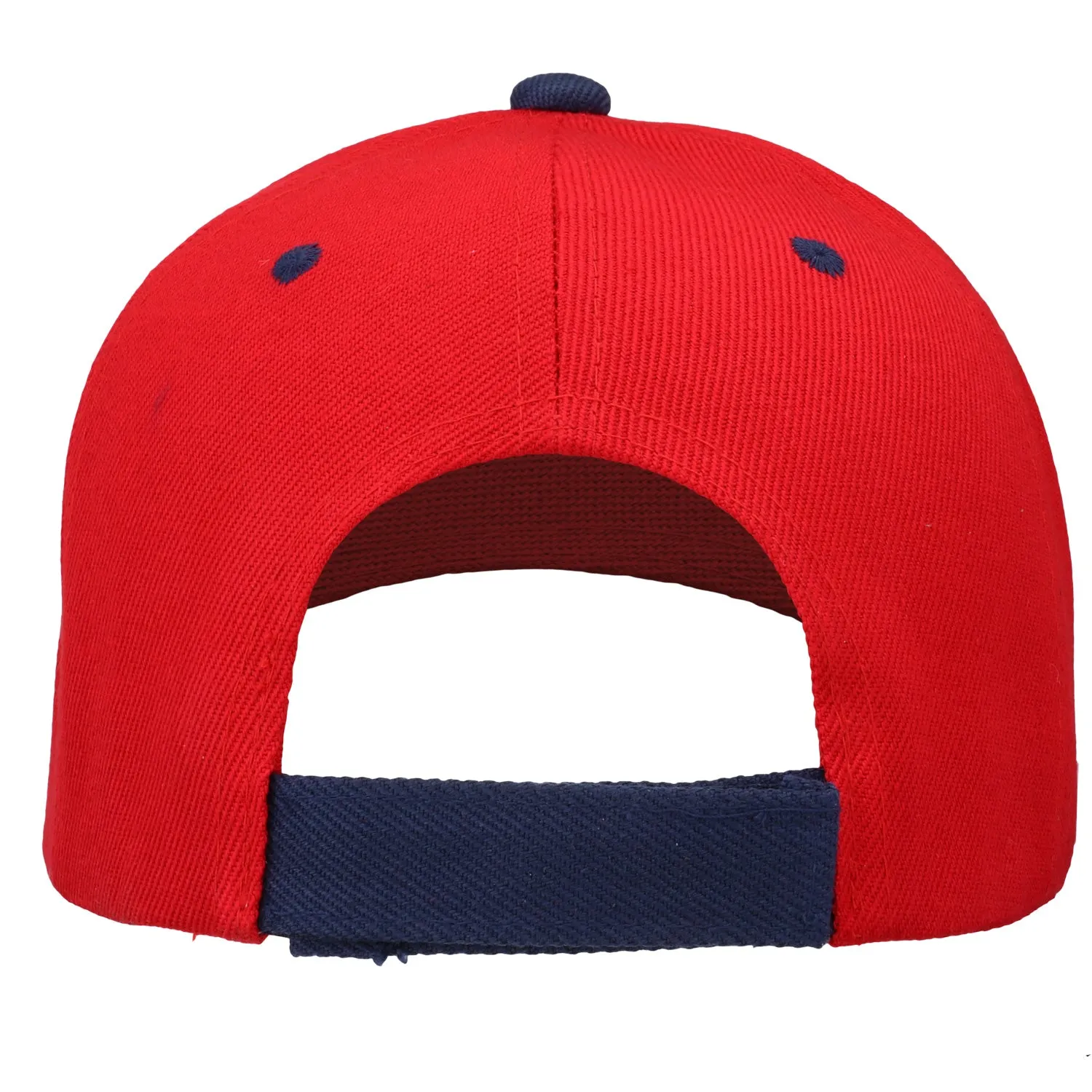 12-Pack Baseball Dad Cap Velcro Strap Adjustable Size - Red/Navy