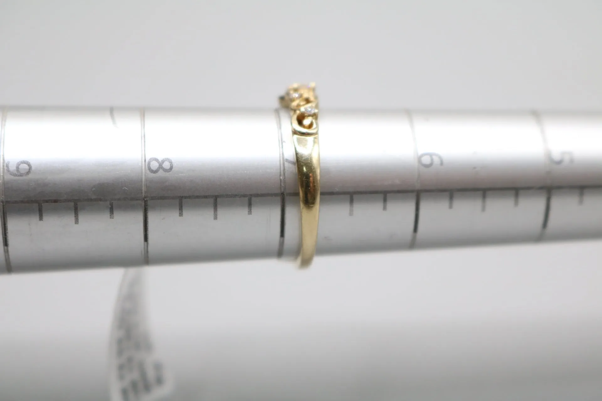 14-Karat Yellow Gold Fancy Diamond Floral Ring Size of 6 3/4