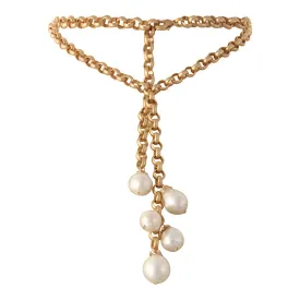 156-01-G | TURKISH GOLD & WHITE WILD PEARL WATERFALL