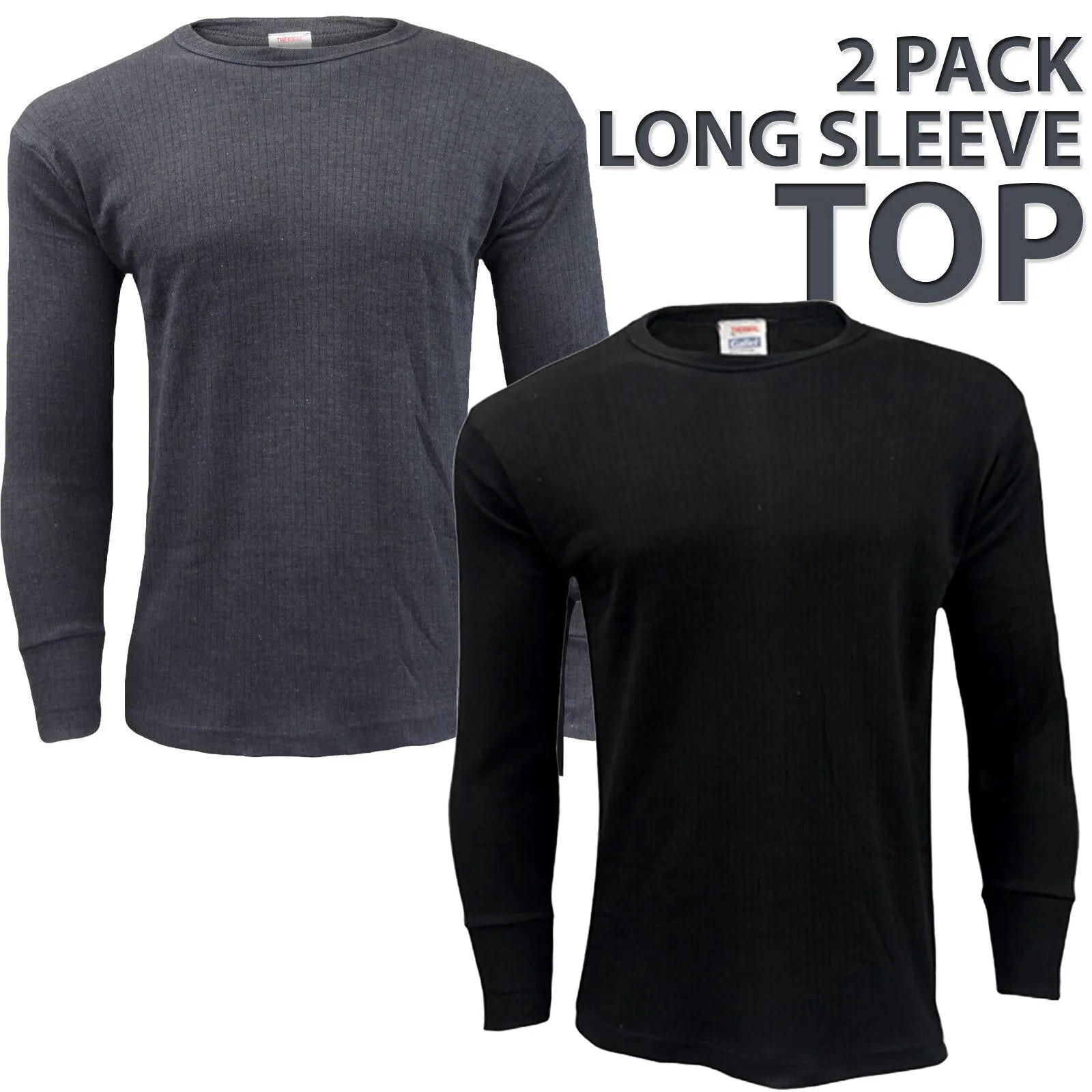 2 Pack Mens Long Sleeves Thermal Top