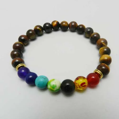 2016 New 7 Chakra Bracelet Men Black Lava Healing Balance Beads Reiki Buddha Prayer Natural Stone Yoga Bracelet For Women