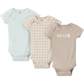 3-Pack Baby Neutral Goose Pond Onesies® Bodysuits