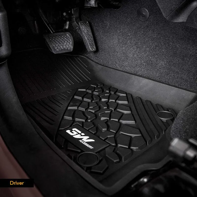 3W Jeep Wrangler 4XE Custom Floor Mats / Trunk Mat 2021-2024 Hybrid 4 Door TPE Material & All-Weather Protection