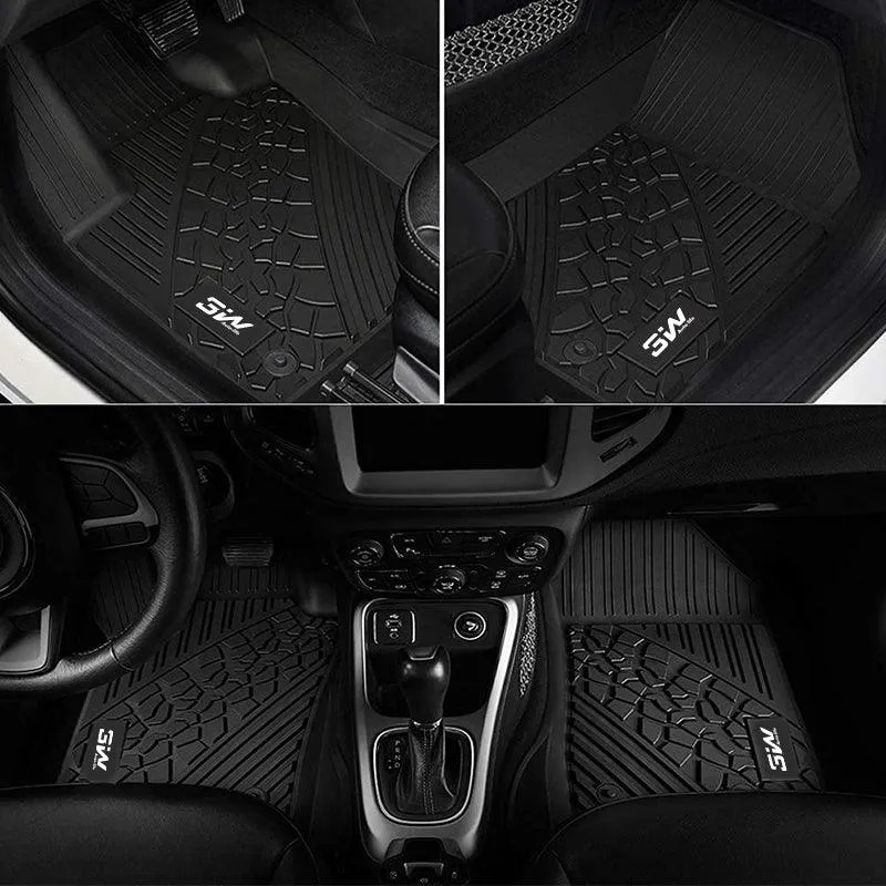 3W Jeep Wrangler 4XE Custom Floor Mats / Trunk Mat 2021-2024 Hybrid 4 Door TPE Material & All-Weather Protection