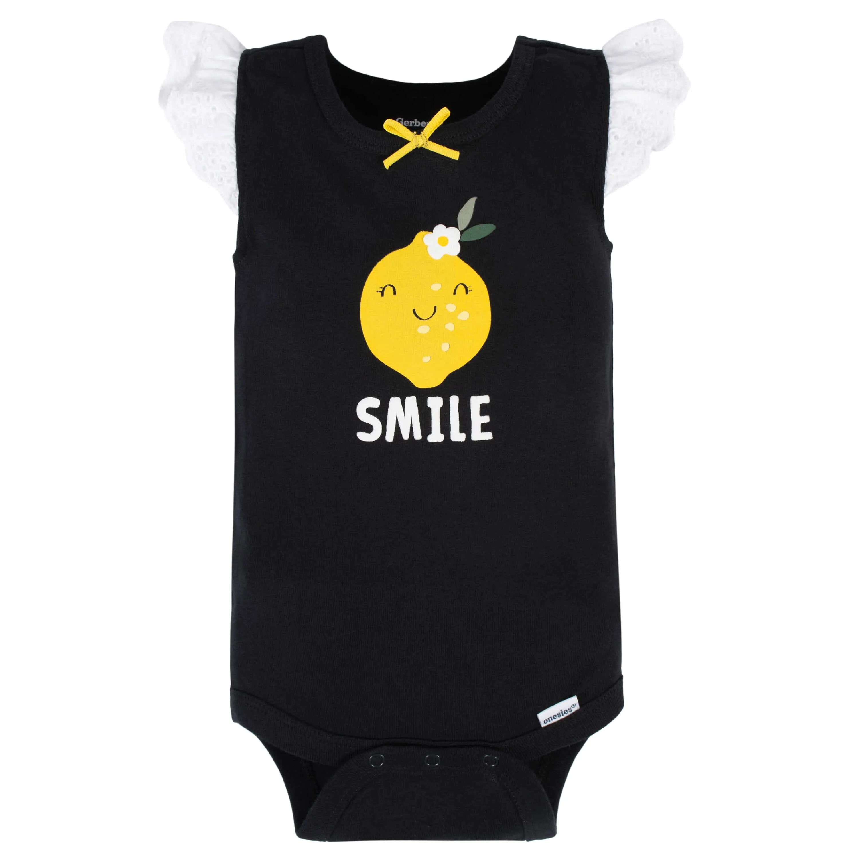 4-Pack Baby Girls Lemon Squeeze Tank Onesies® Bodysuits