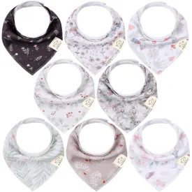 8-Pack Organic Bandana Bibs (Bloom)