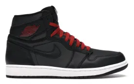 Air Jordan 1 Retro High Black Satin Gym Red