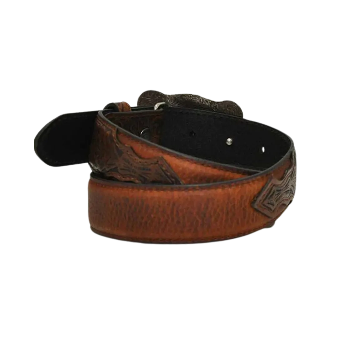 Ariat Boy's Flower Tooled Brown Belt