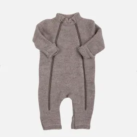 Baby & Kids Merino Wool fleece Zip Suit - Sesame