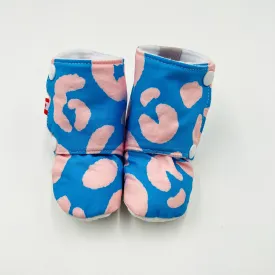 Baby Booties (Blue Leopard)