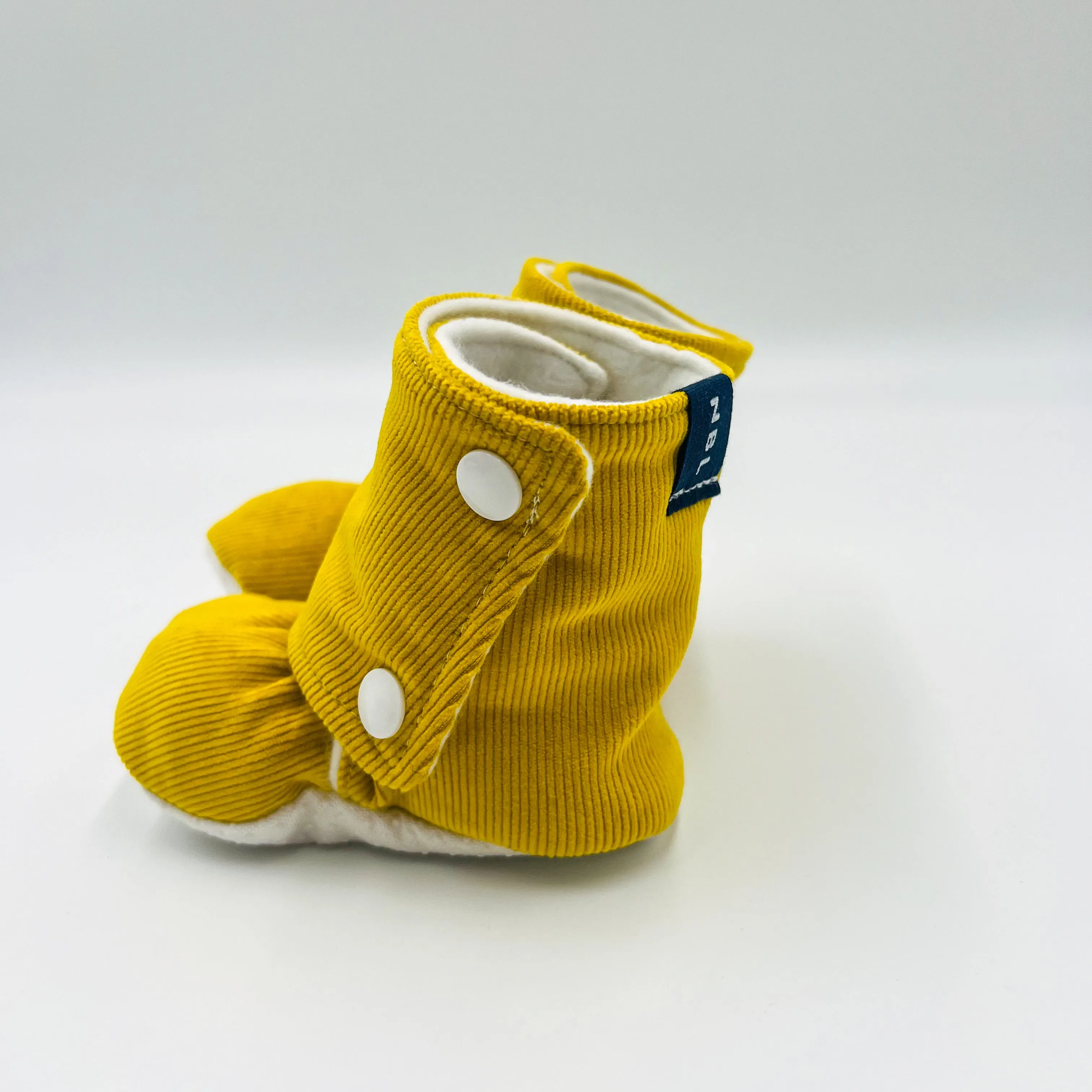 Baby Booties (Mustard Corduroy)