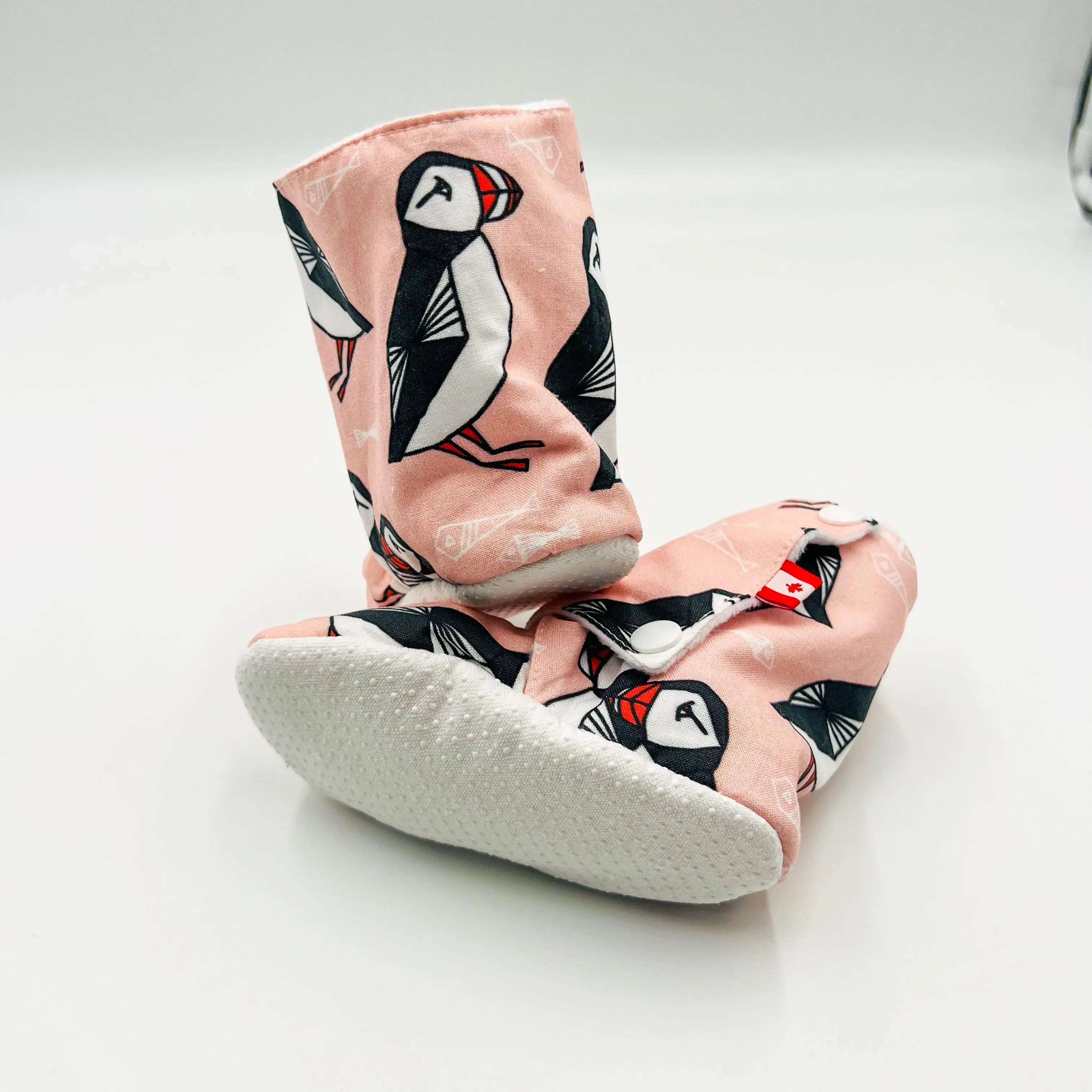 Baby Booties (Pink Puffin)