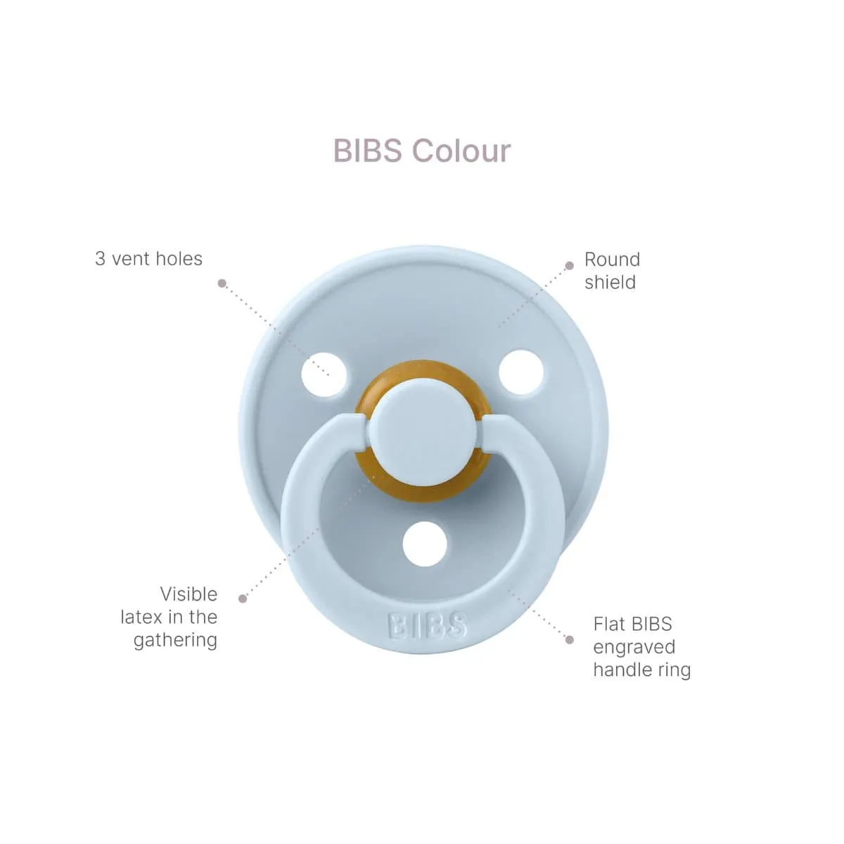 BIBS Colour Dummies - Round | Size 2 | Latex Night