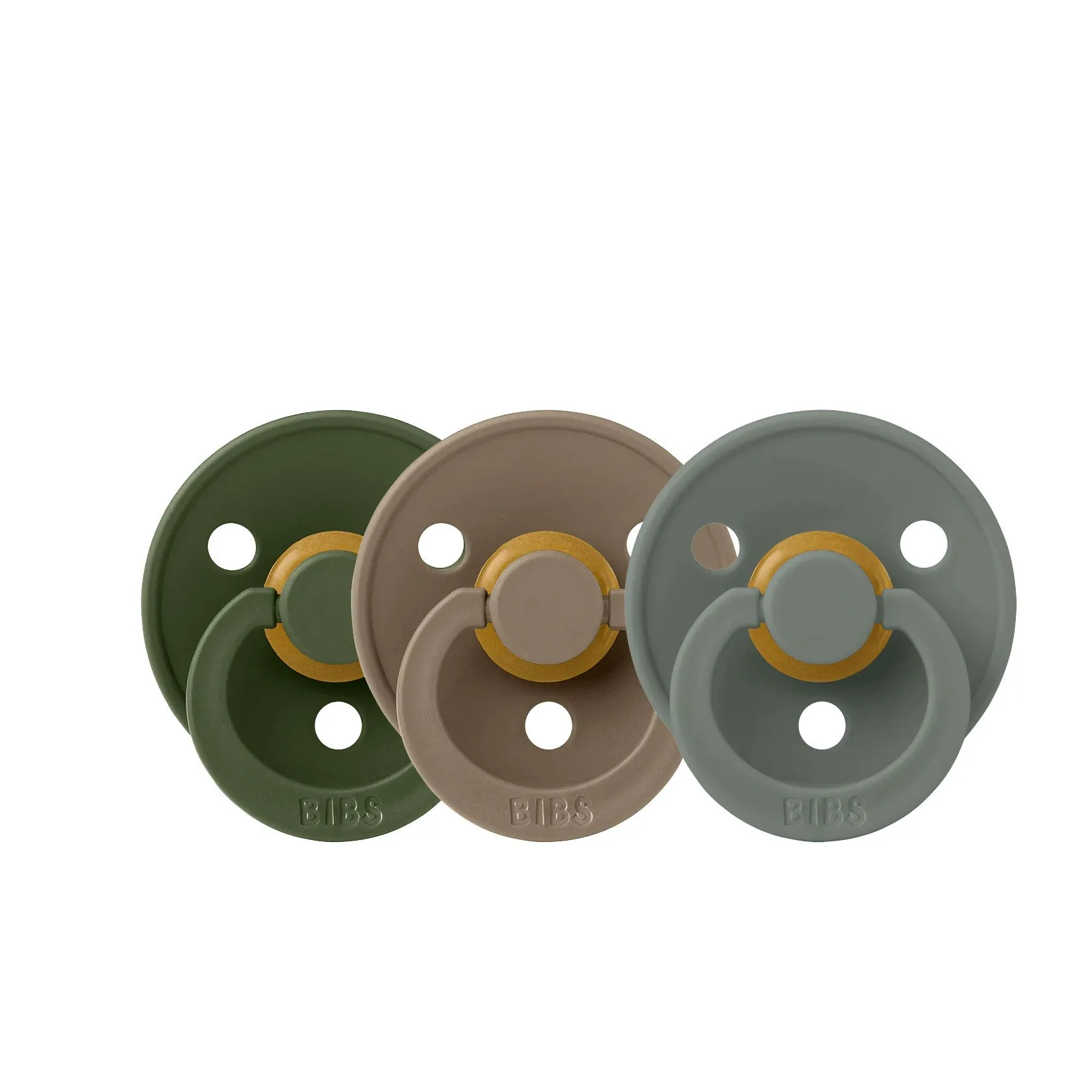 BIBS Colour Natural Rubber Latex Pacifiers | 3 Pack