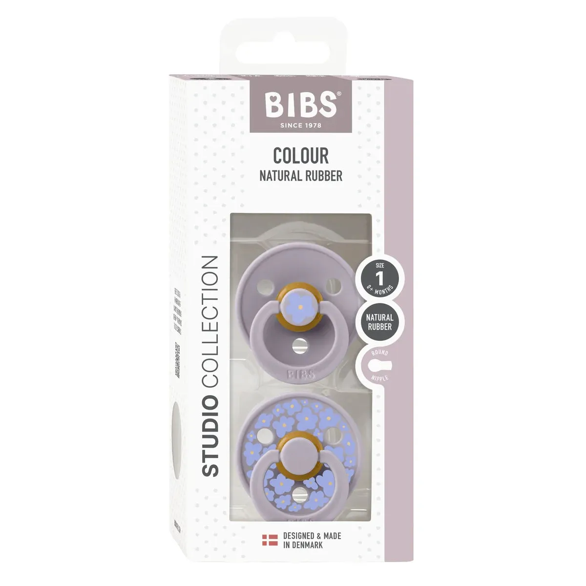 BIBS Dummies - Studio 2 Pk Jasmine Fossil Grey Mix