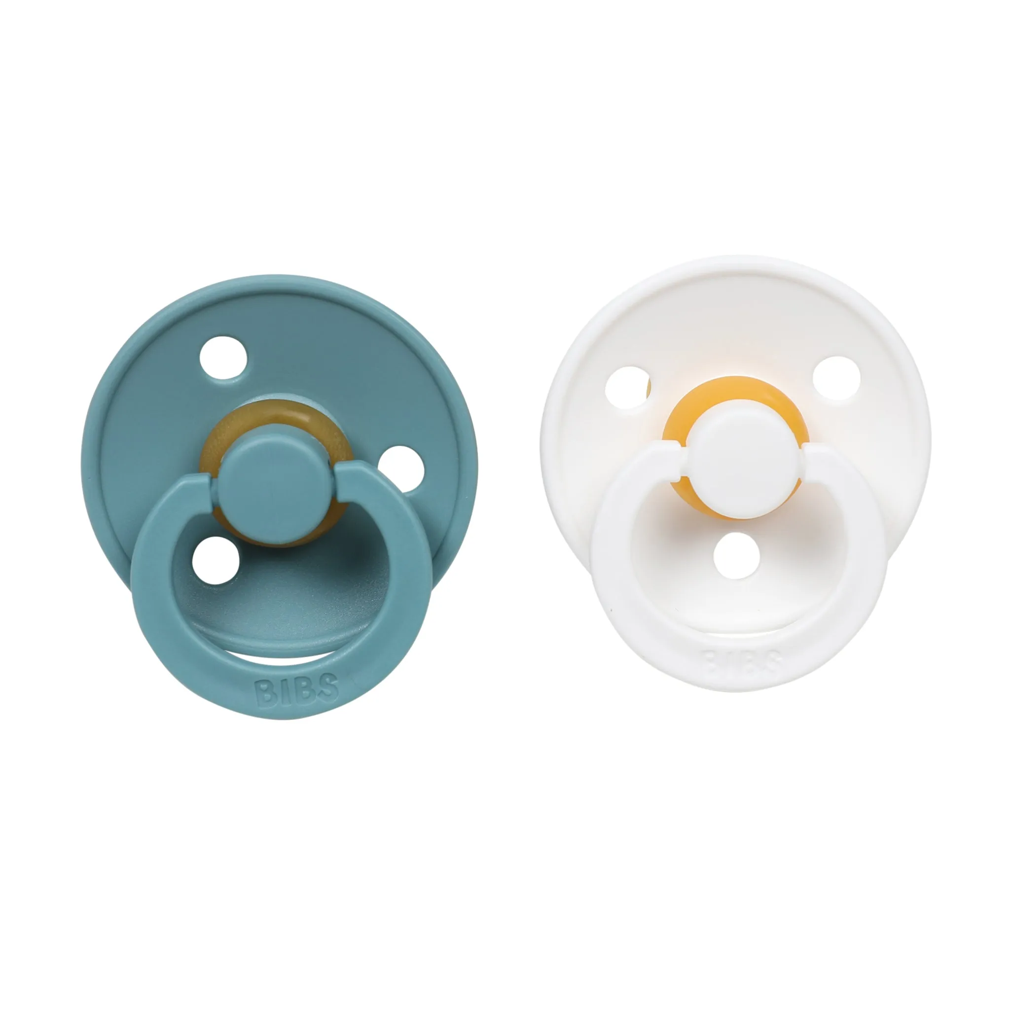 bibs pacifier two pack - island sea/white