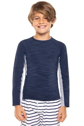 Boy's Ultimate Long Sleeve Rash Guard | Navy Line