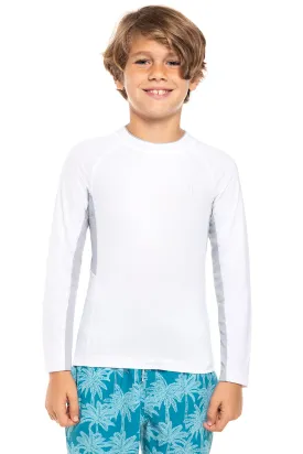 Boy's Ultimate Long Sleeve Rash Guard | White