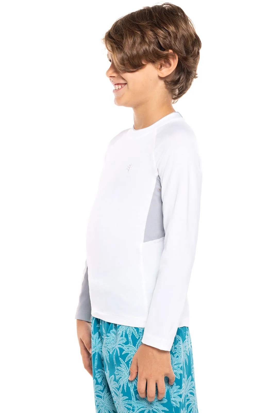 Boy's Ultimate Long Sleeve Rash Guard | White