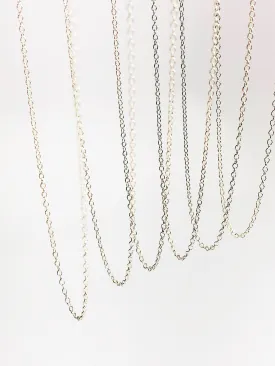 Bulk Quantity - 22" 925 Sterling Silver Anti Tarnish Alloy - 1mm Round Cable Chain Necklaces