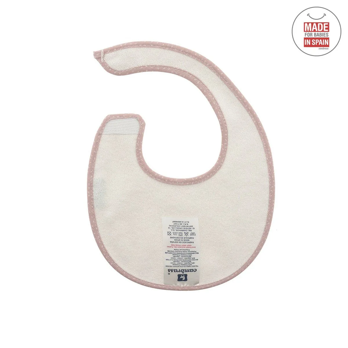 Cambrass Round Bib Velcro Sky Pink/Star 16x19cm