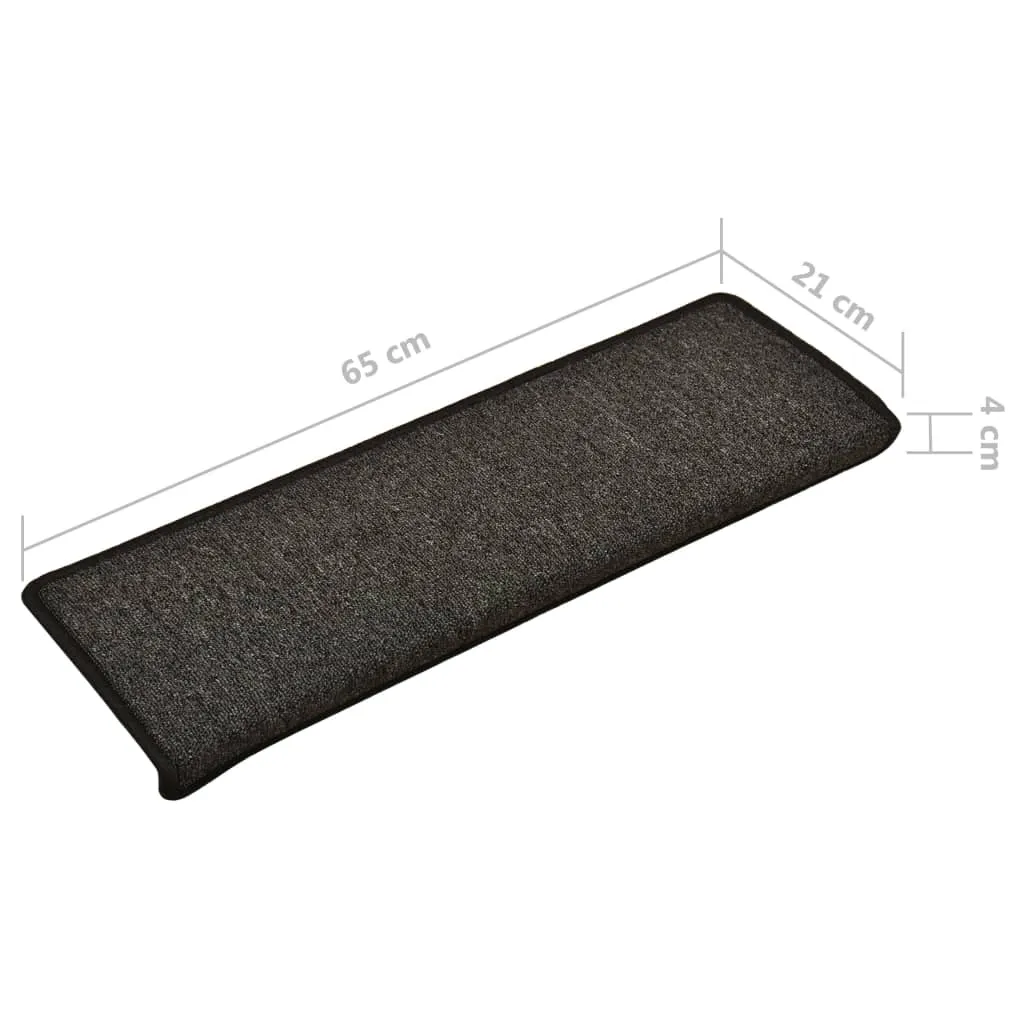 Carpet Stair Treads 15 pcs 65x25 cm Anthracite