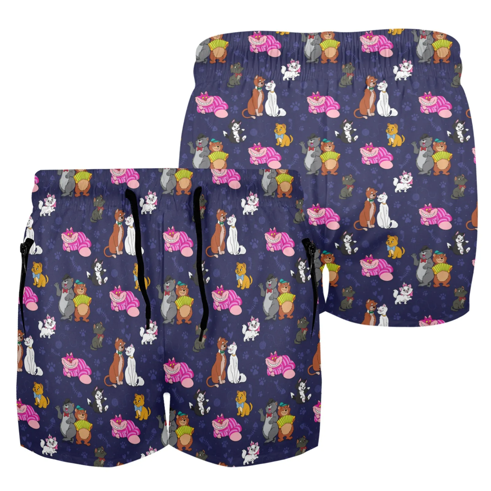 Cat Favorites Men's Quick Dry Athletic Shorts