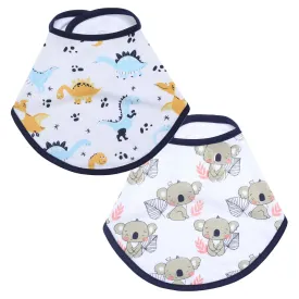 Combo of Dino Trip And Baby Koala Feeding Bibs- (Pack of 2)