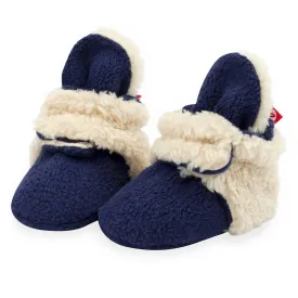 Cozie Furry Gripper Baby Bootie - True Navy