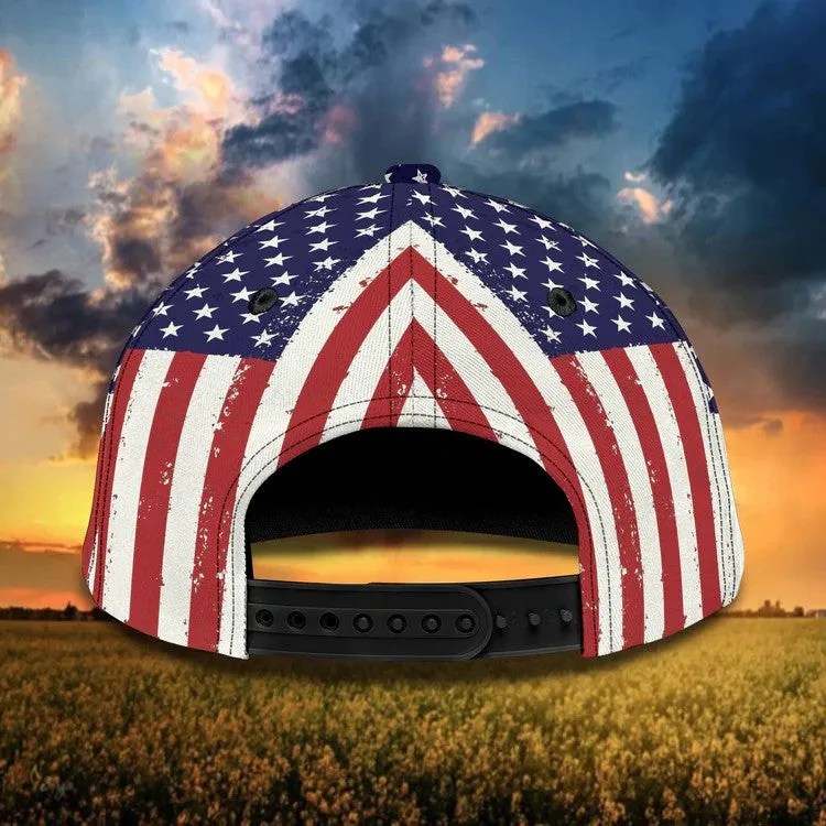 Custom Eagle USA Flag Cap, USA Land of the Free, Home of the Brave 3D Hat for Man
