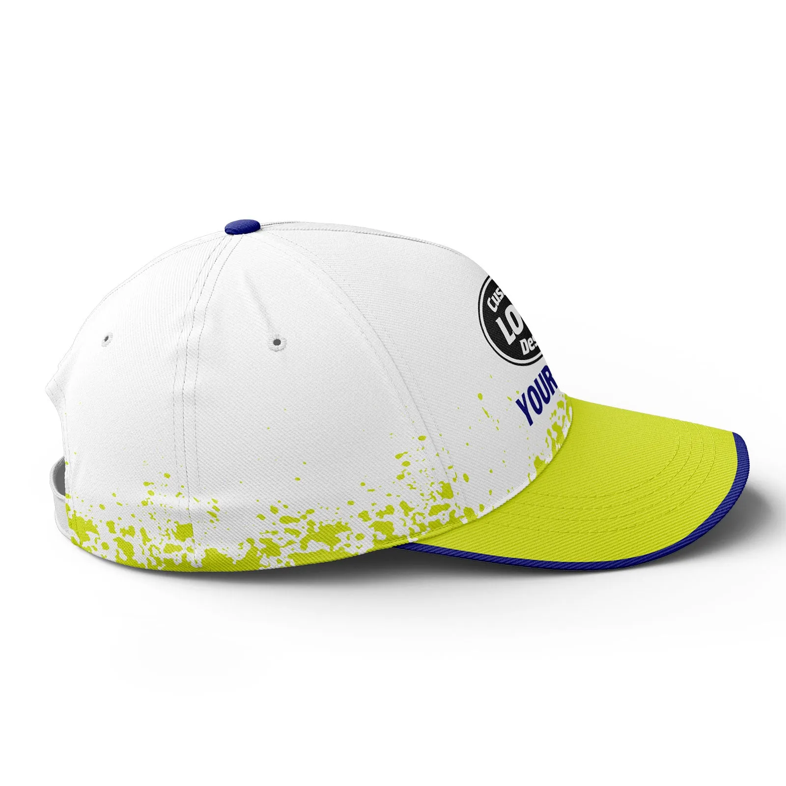 Custom White Green Hat Sport Design Cap Stitched Adjustable Personalized YW061-D020231-8