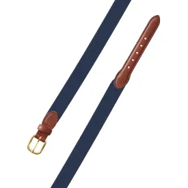 Denim Blue Belgian Stretch Leather Tab Belt