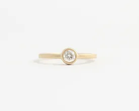 Ethical Bezel Set Diamond Ring Yellow Gold