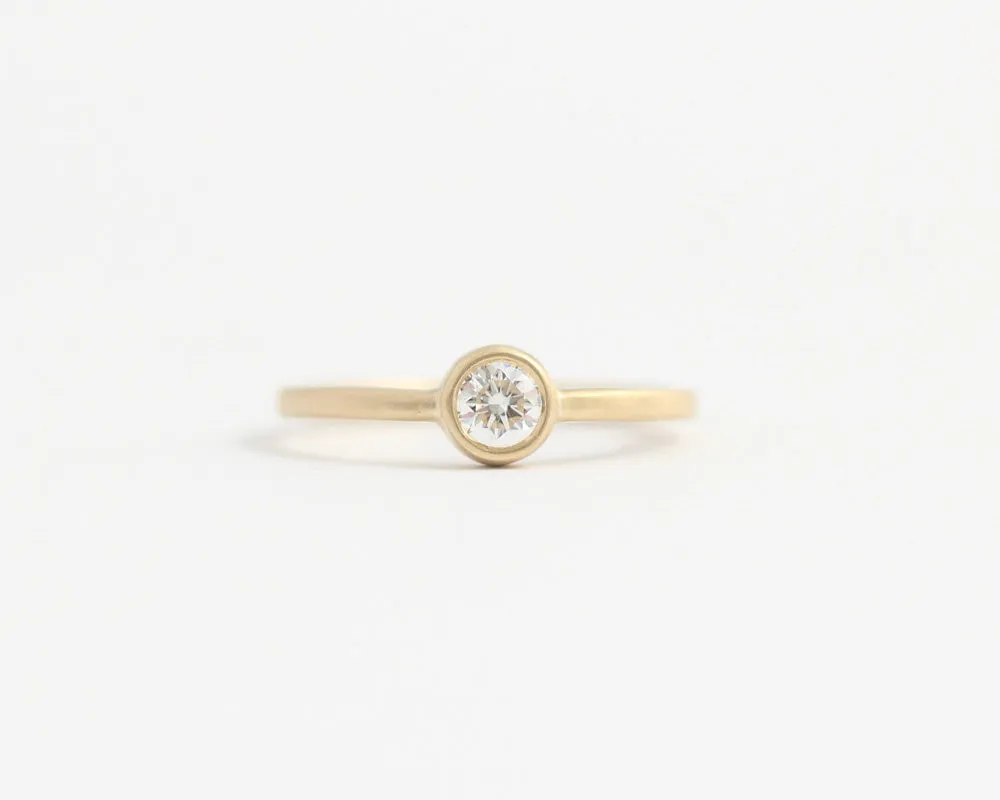 Ethical Bezel Set Diamond Ring Yellow Gold