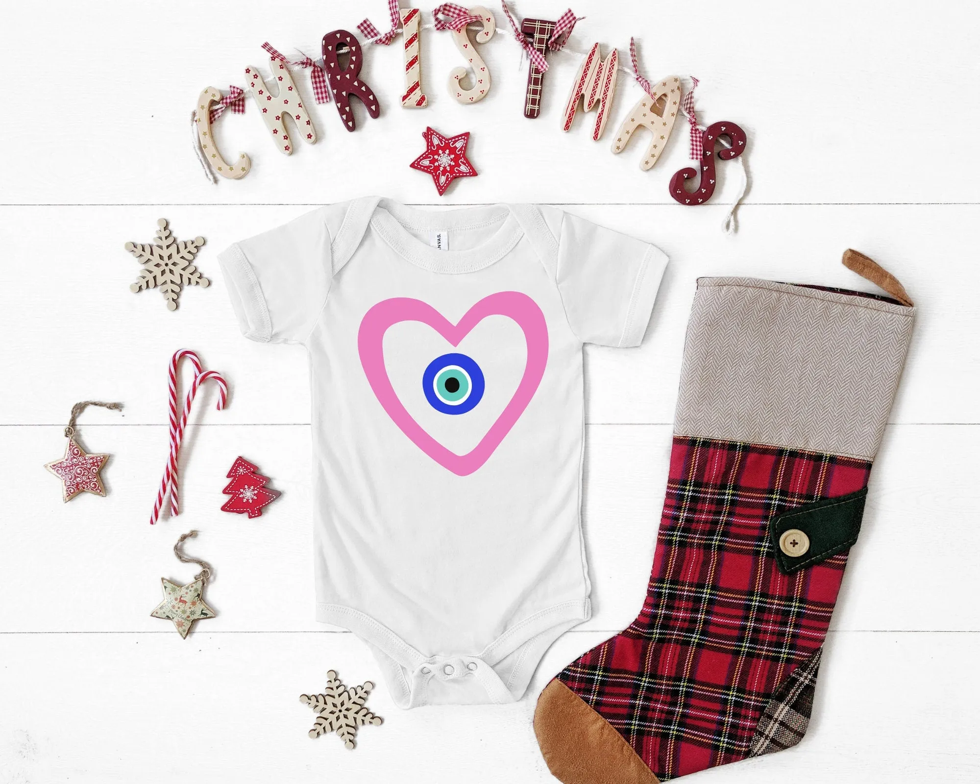 Evil Eye Design Baby Bodysuit Onesie Custom Made Cute Baby Onesie