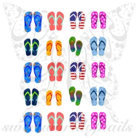 Flip Flops Nail Art Nail Water Decals Water Slides