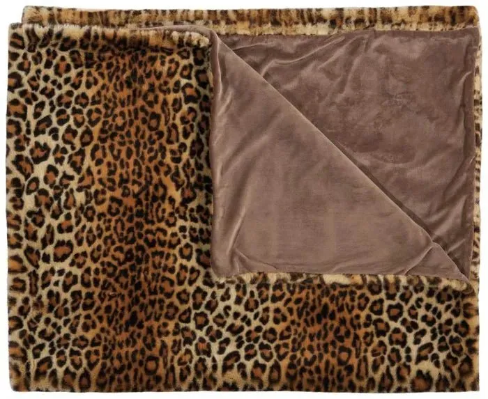 Fur FL102 Brown Throw Blanket