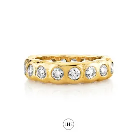 Graduated Round Diamond Eternity River Ring