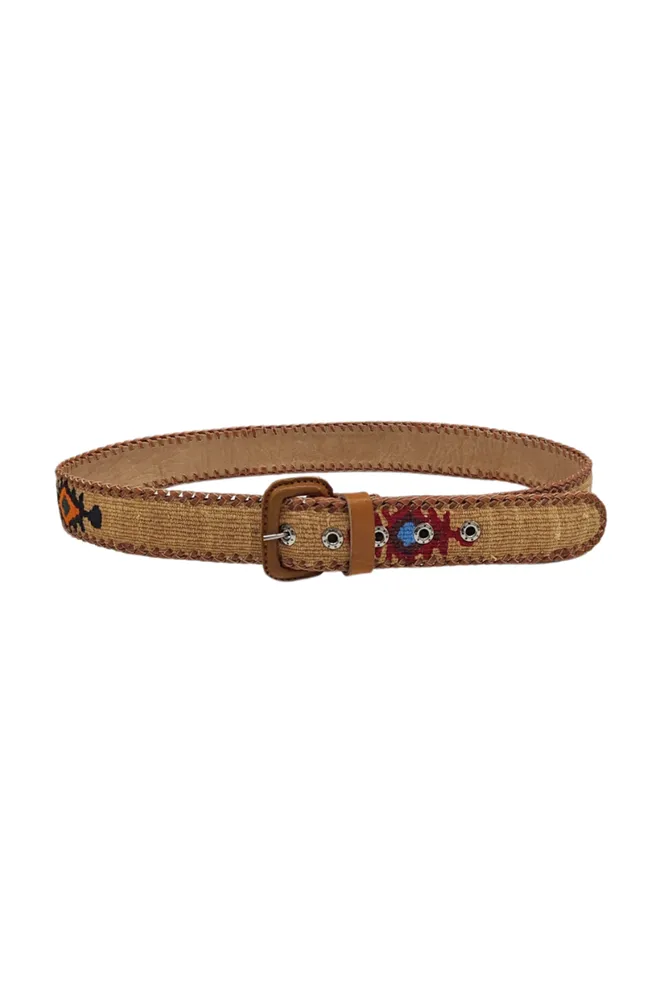 Guatemalan Cotton Leather Rombo Belt