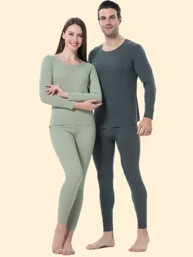 High Elastic Warm Fleece Couple Pajamas Set