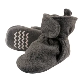 Hudson Baby Cozy Fleece Booties, Dark Gray