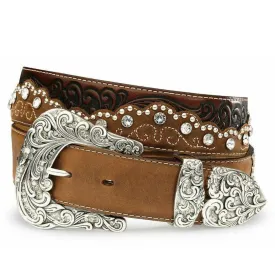 Leegin Tony Lama Women's Leather Western Brown Belt