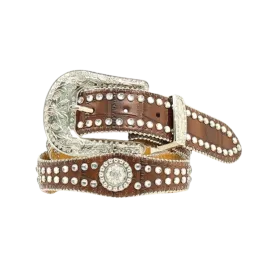 M&F Nocona Children's Rhinestone and Crocodile Print Belt