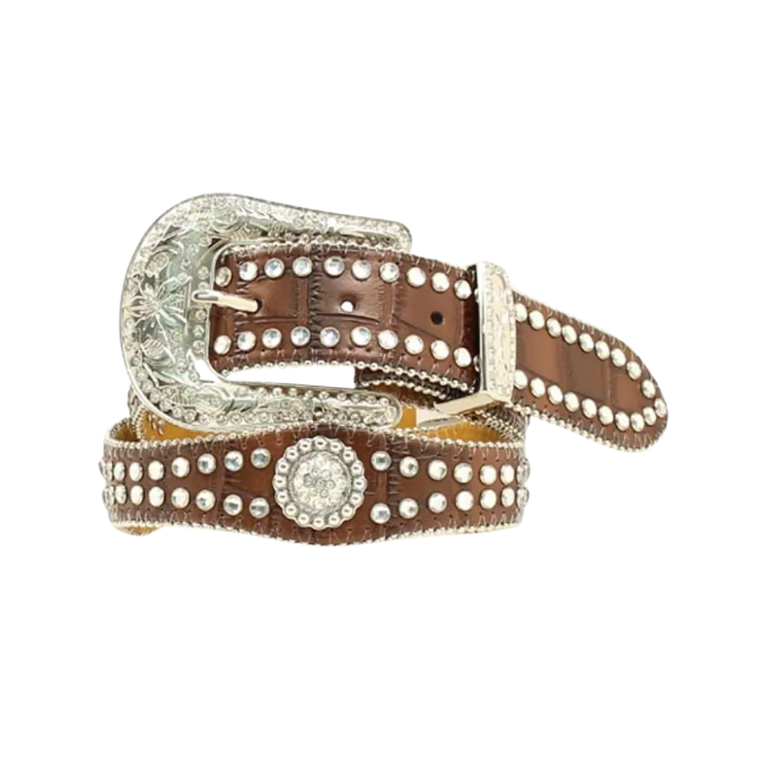 M&F Nocona Children's Rhinestone and Crocodile Print Belt