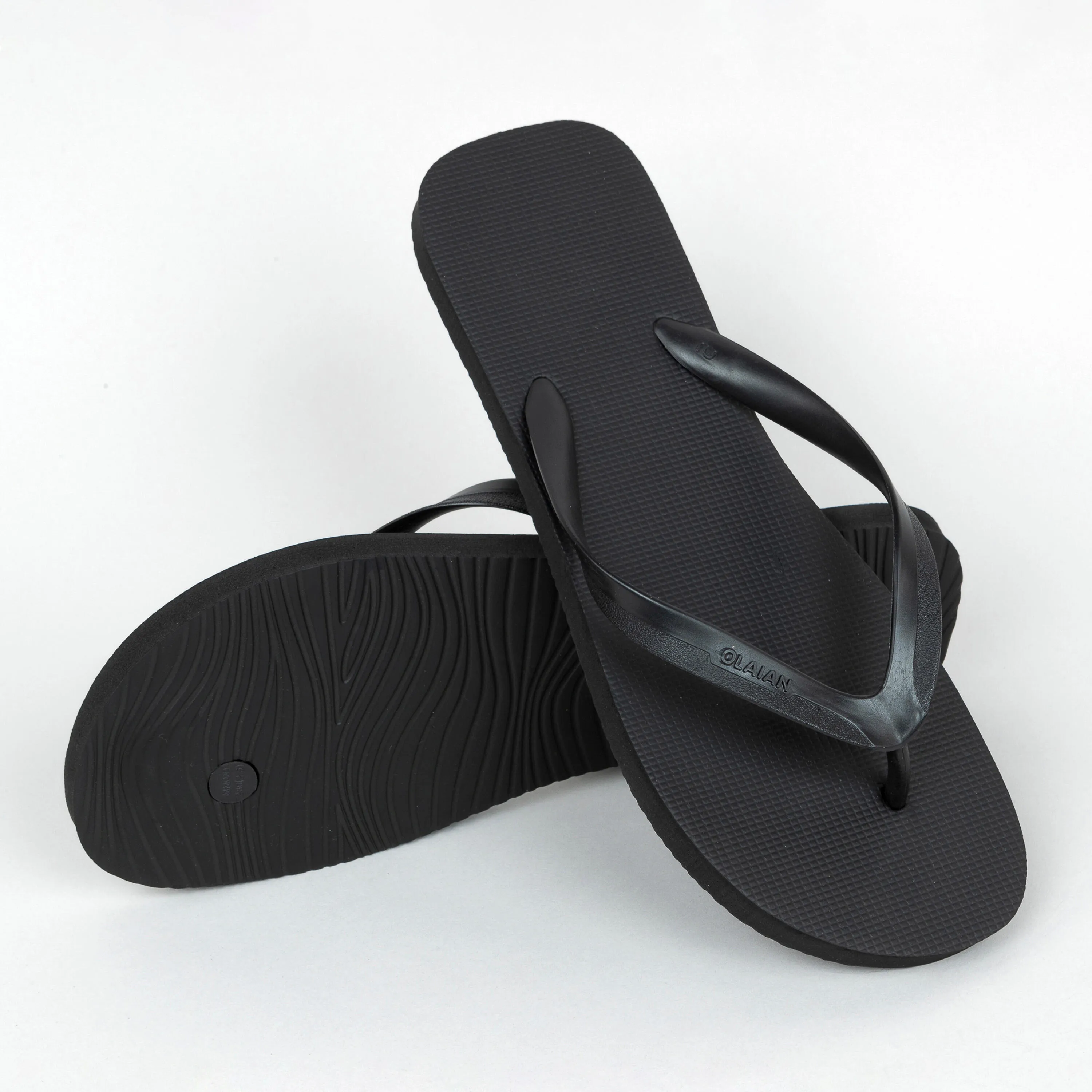 Men's surf flip-flops black TO 100 NEW Olaian