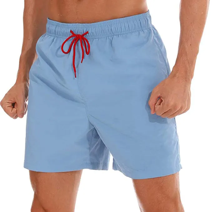 Men's Swim Trunks Quick Dry Beach Shorts with Pockets