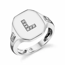 MINI ME DIAMOND INITIAL PINKY RING