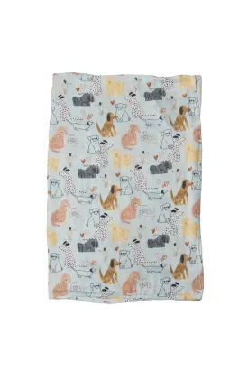 Muslin Swaddle, Honey Puppies