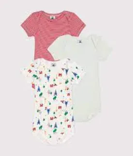 New Paris Themed Short-Sleeved Onesies - 3-Pack