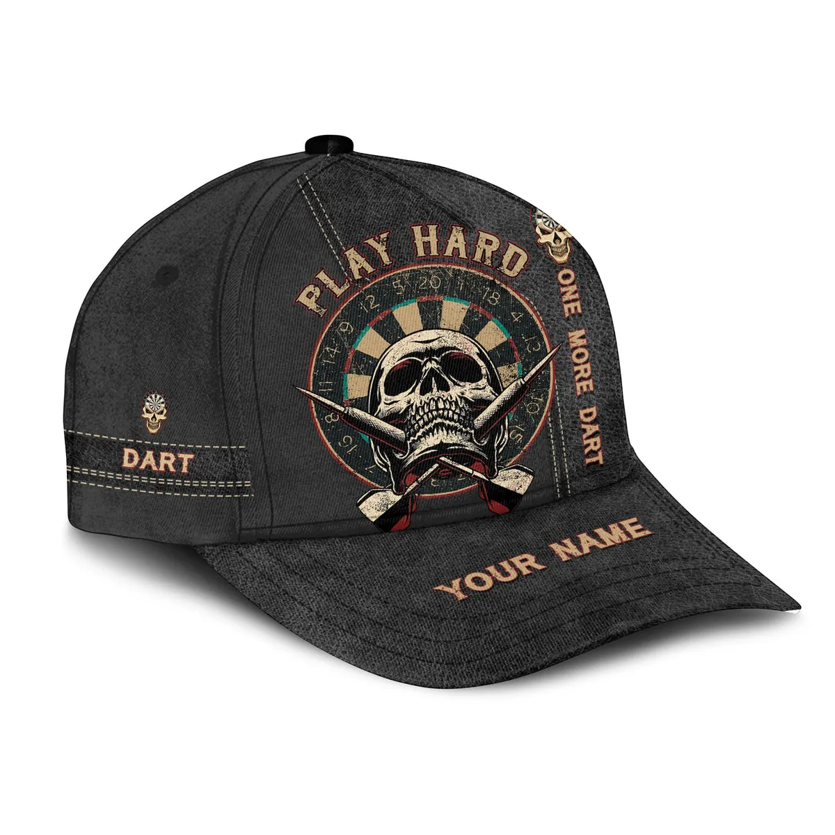 Personalized Dart Play hard Cap for Dart Team Dart Player, One More Dart Classic Cap